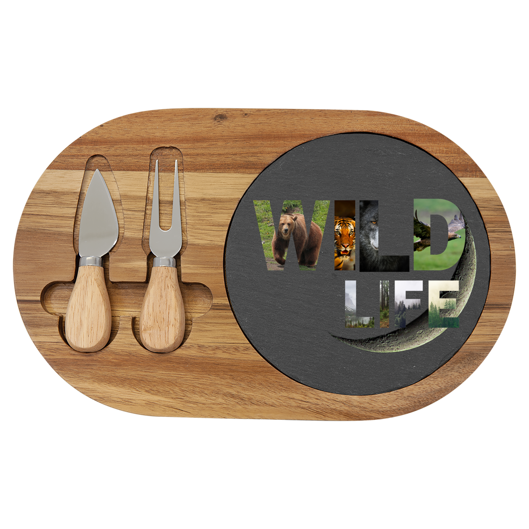 Wildlife Engraved Charcuterie Board - Perfect for Entertaining, Gifts, Weddings, Housewarming, Nature Lovers