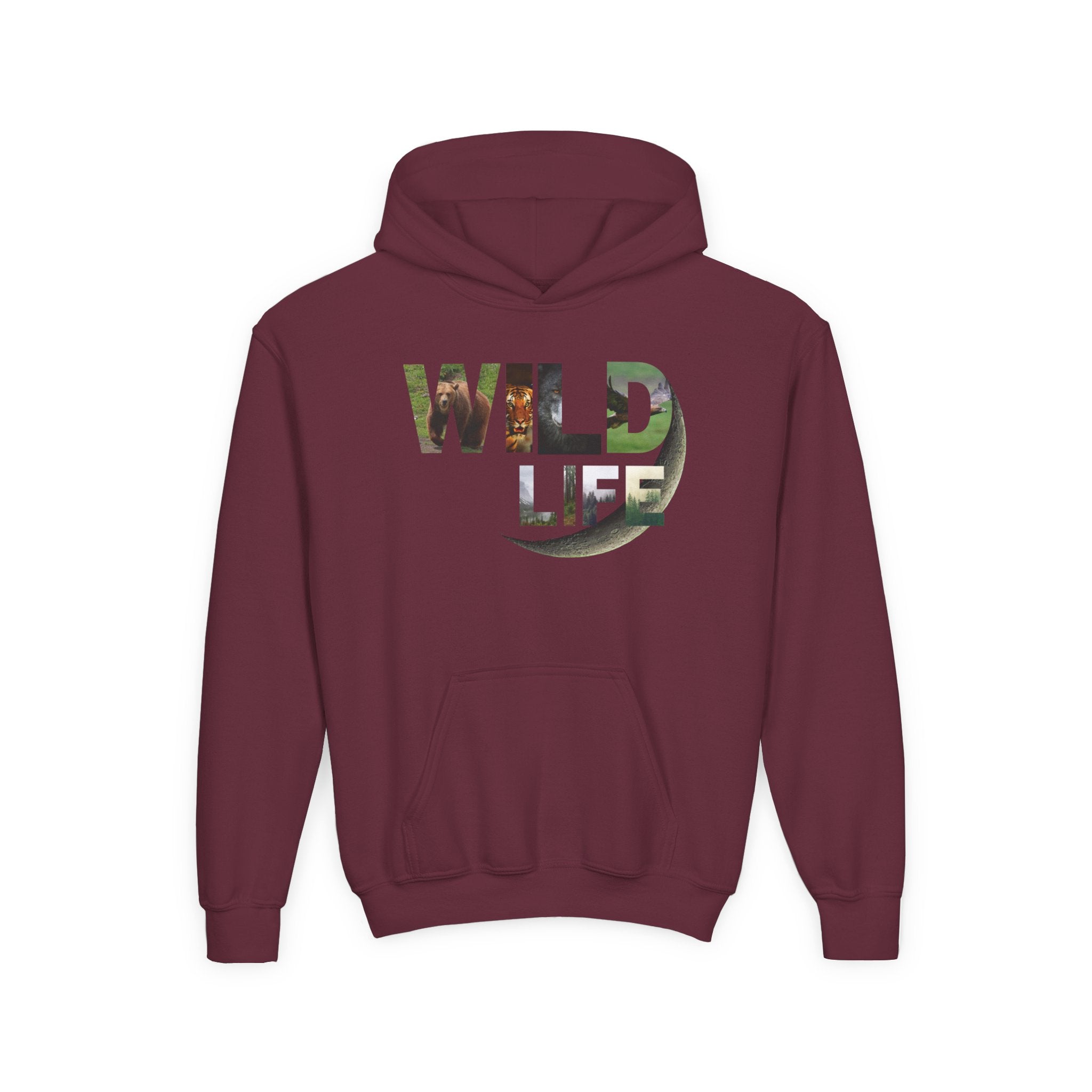 Youth Wildlife Hoodie - Perfect for Nature Lovers, Gifts for Kids, Outdoor Adventures, Everyday Wear, Eco-Friendly Apparel