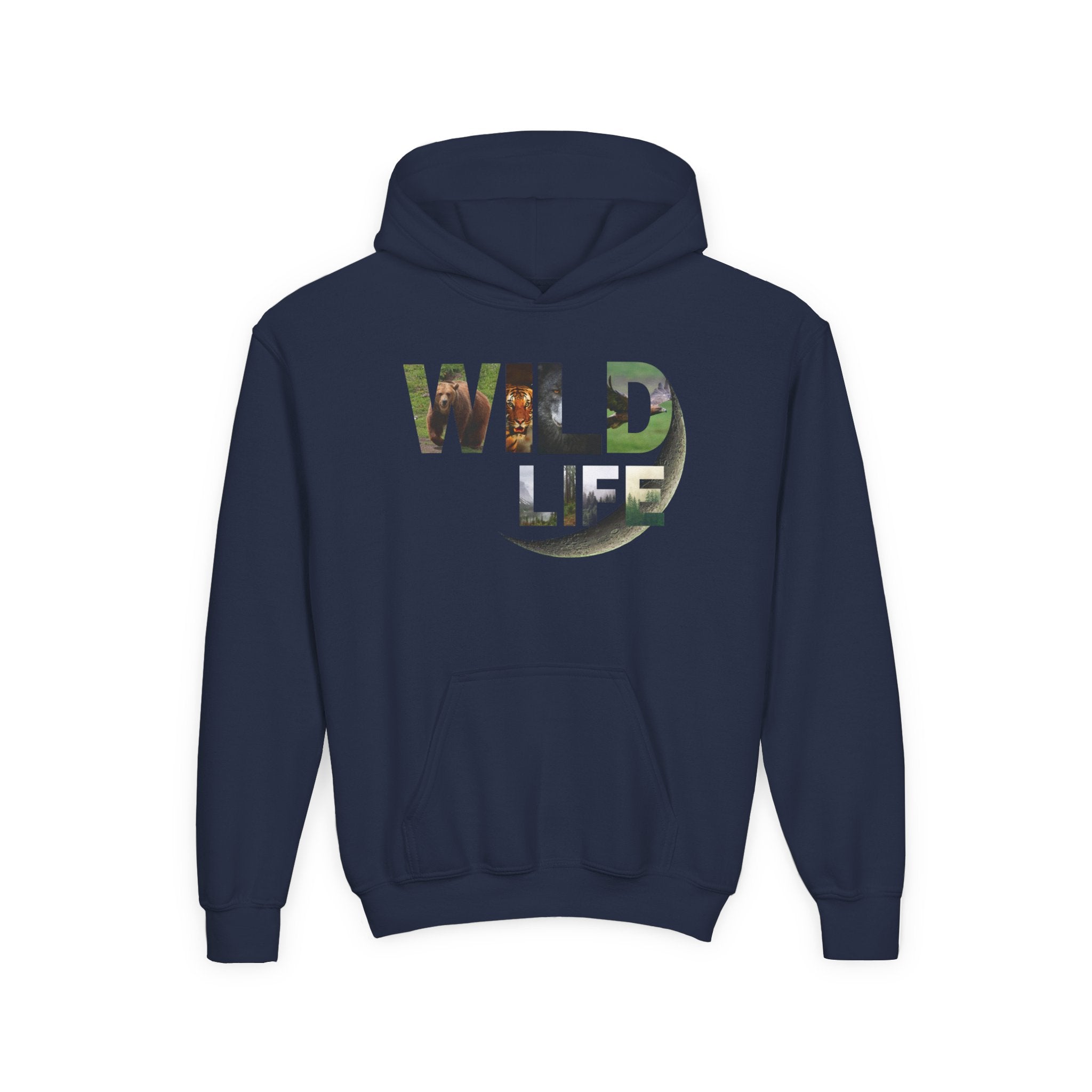 Youth Wildlife Hoodie - Perfect for Nature Lovers, Gifts for Kids, Outdoor Adventures, Everyday Wear, Eco-Friendly Apparel