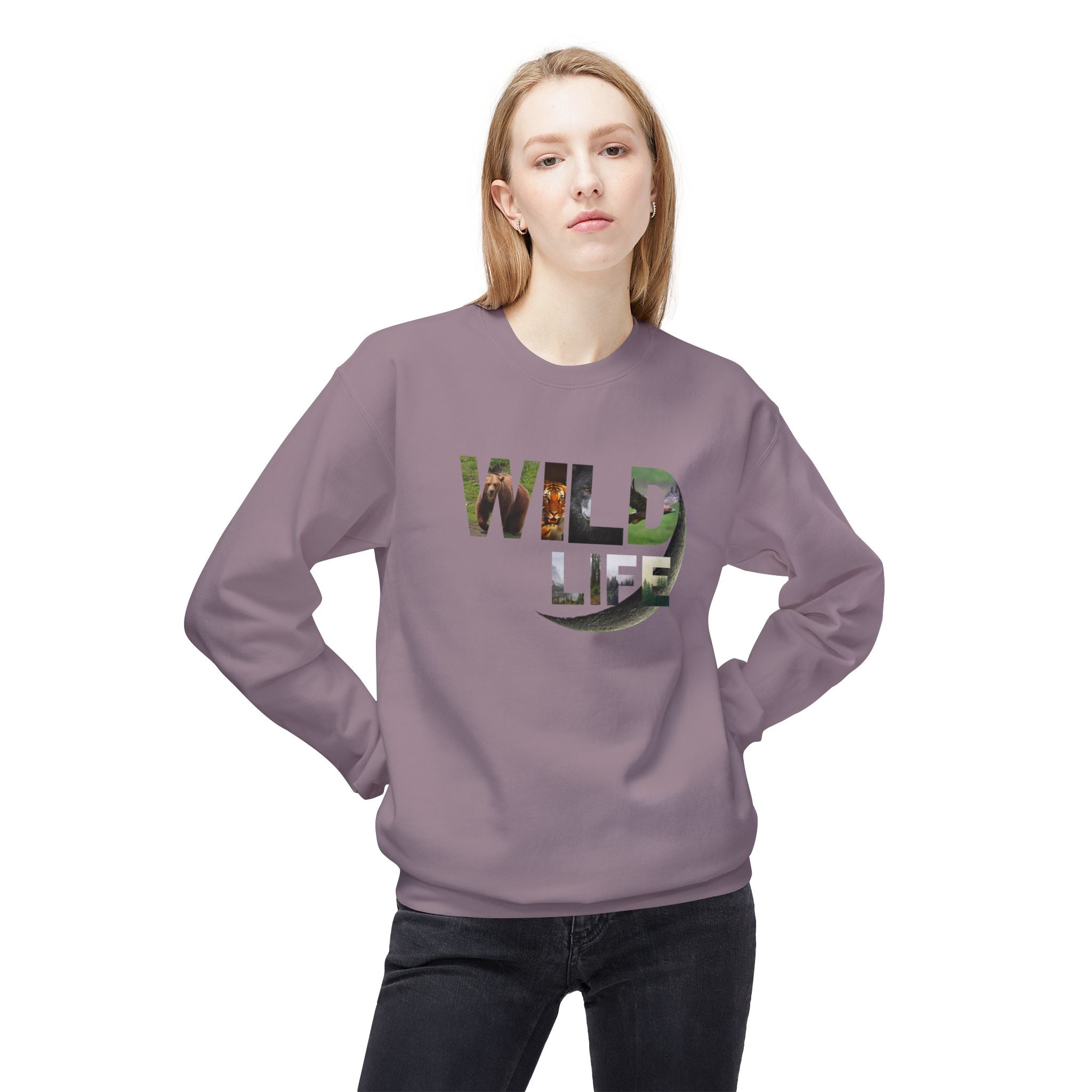 Wild Life Sweatshirt, Nature Lover Gift, Adventure Apparel, Wildlife Conservation, Cozy Crewneck for Outdoor Enthusiasts