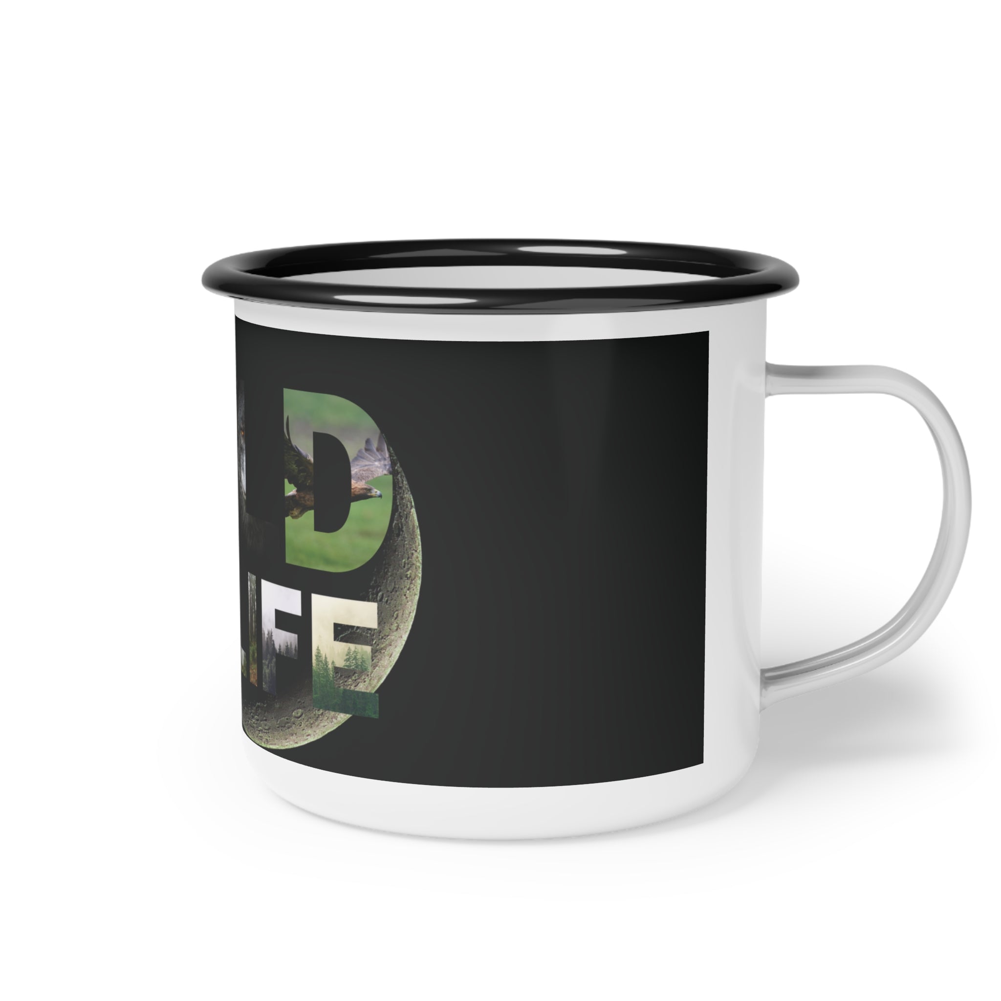 Enamel Camp Cup with Wildlife Design | Perfect for Nature Lovers, Camping, Outdoor Adventures, Gifts, Eco-Friendly Mug