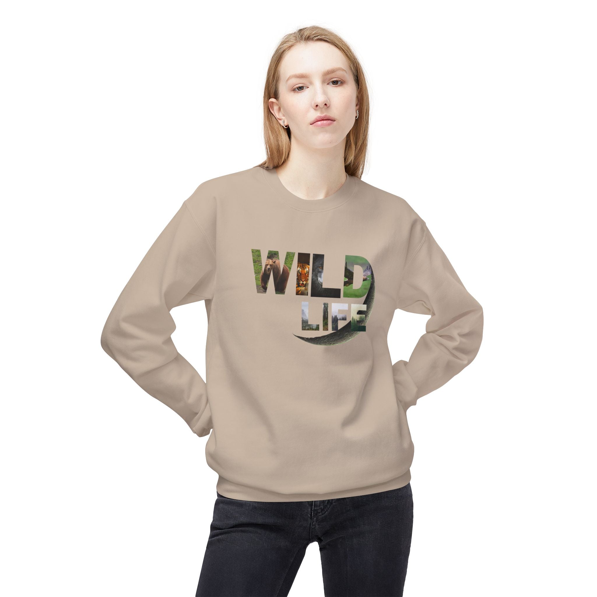 Wild Life Sweatshirt, Nature Lover Gift, Adventure Apparel, Wildlife Conservation, Cozy Crewneck for Outdoor Enthusiasts