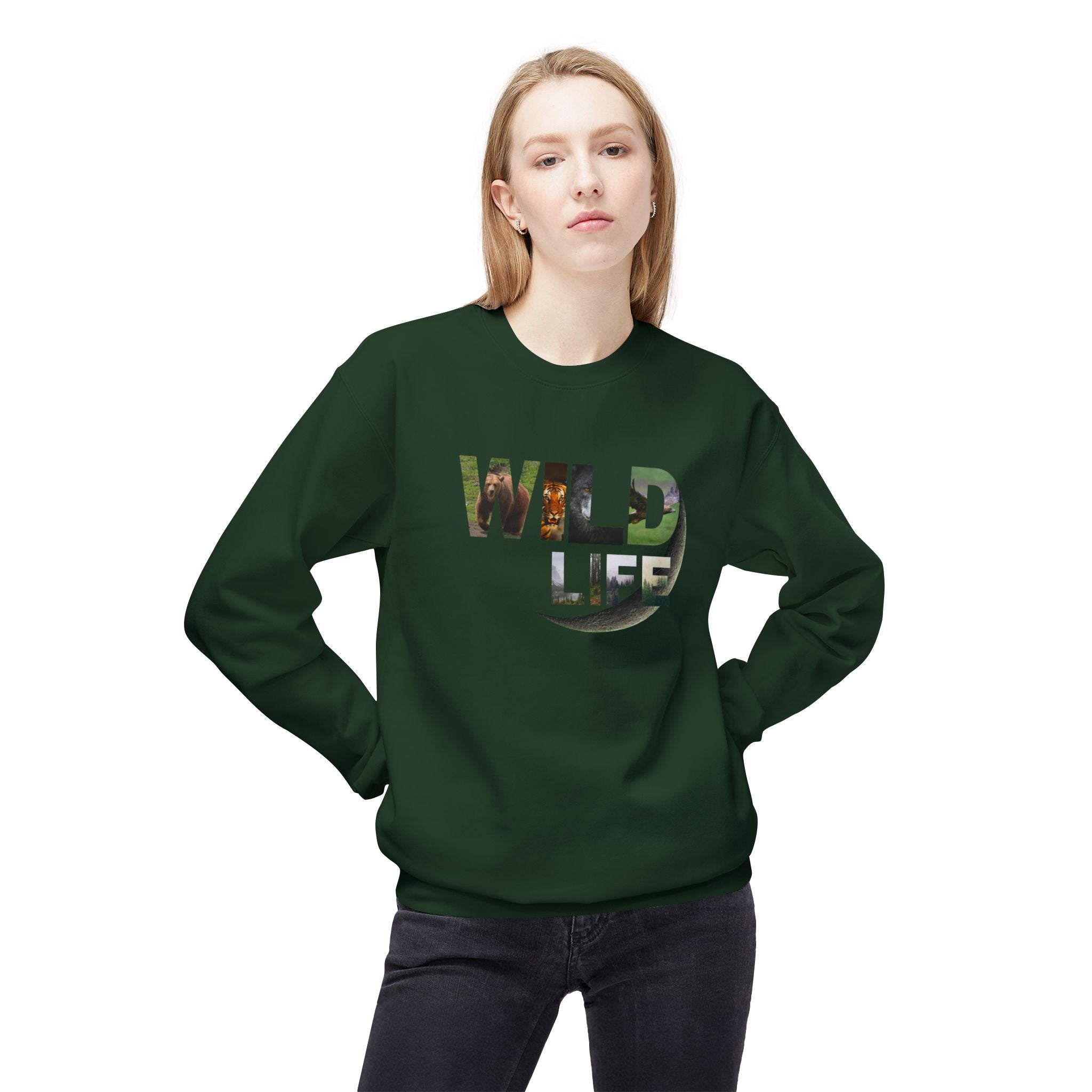 Wild Life Sweatshirt, Nature Lover Gift, Adventure Apparel, Wildlife Conservation, Cozy Crewneck for Outdoor Enthusiasts