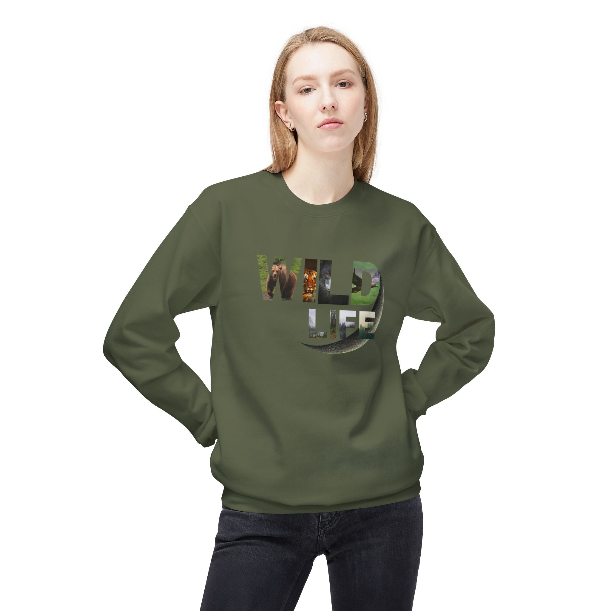 Wild Life Sweatshirt, Nature Lover Gift, Adventure Apparel, Wildlife Conservation, Cozy Crewneck for Outdoor Enthusiasts