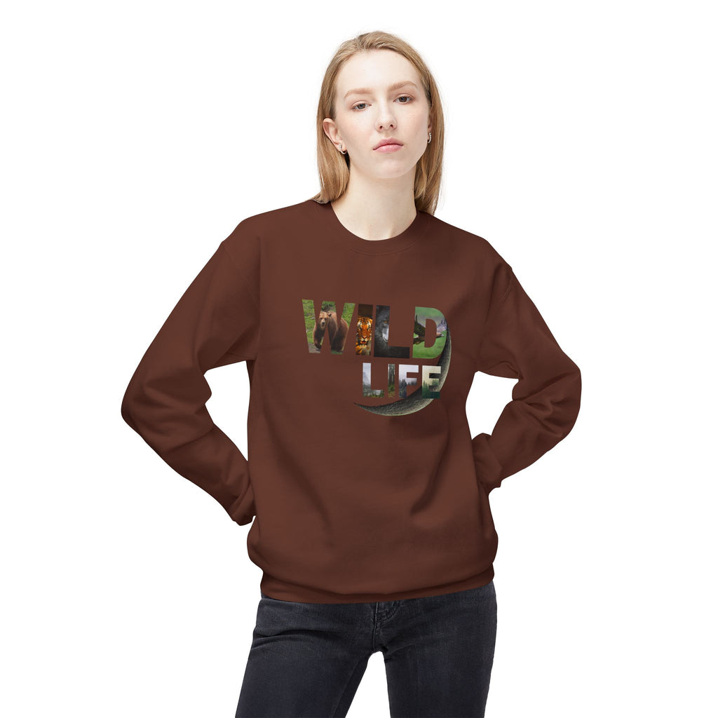 Wild Life Sweatshirt, Nature Lover Gift, Adventure Apparel, Wildlife Conservation, Cozy Crewneck for Outdoor Enthusiasts