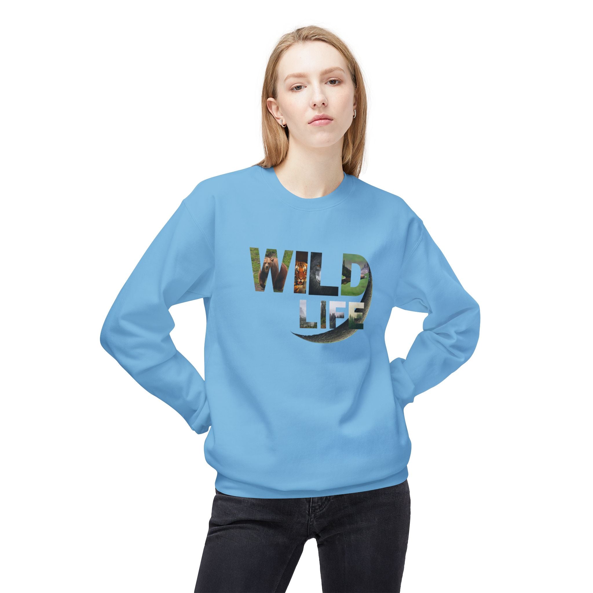 Wild Life Sweatshirt, Nature Lover Gift, Adventure Apparel, Wildlife Conservation, Cozy Crewneck for Outdoor Enthusiasts