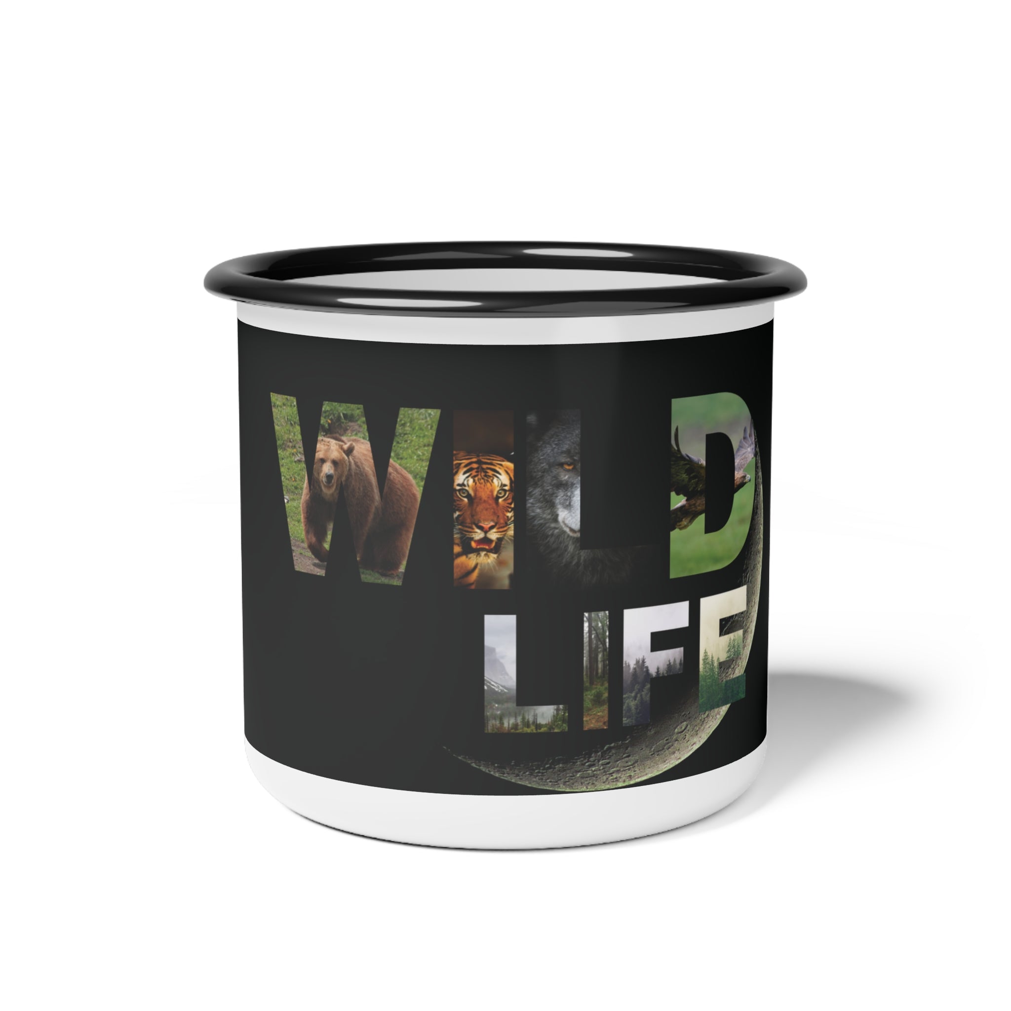 Enamel Camp Cup with Wildlife Design | Perfect for Nature Lovers, Camping, Outdoor Adventures, Gifts, Eco-Friendly Mug