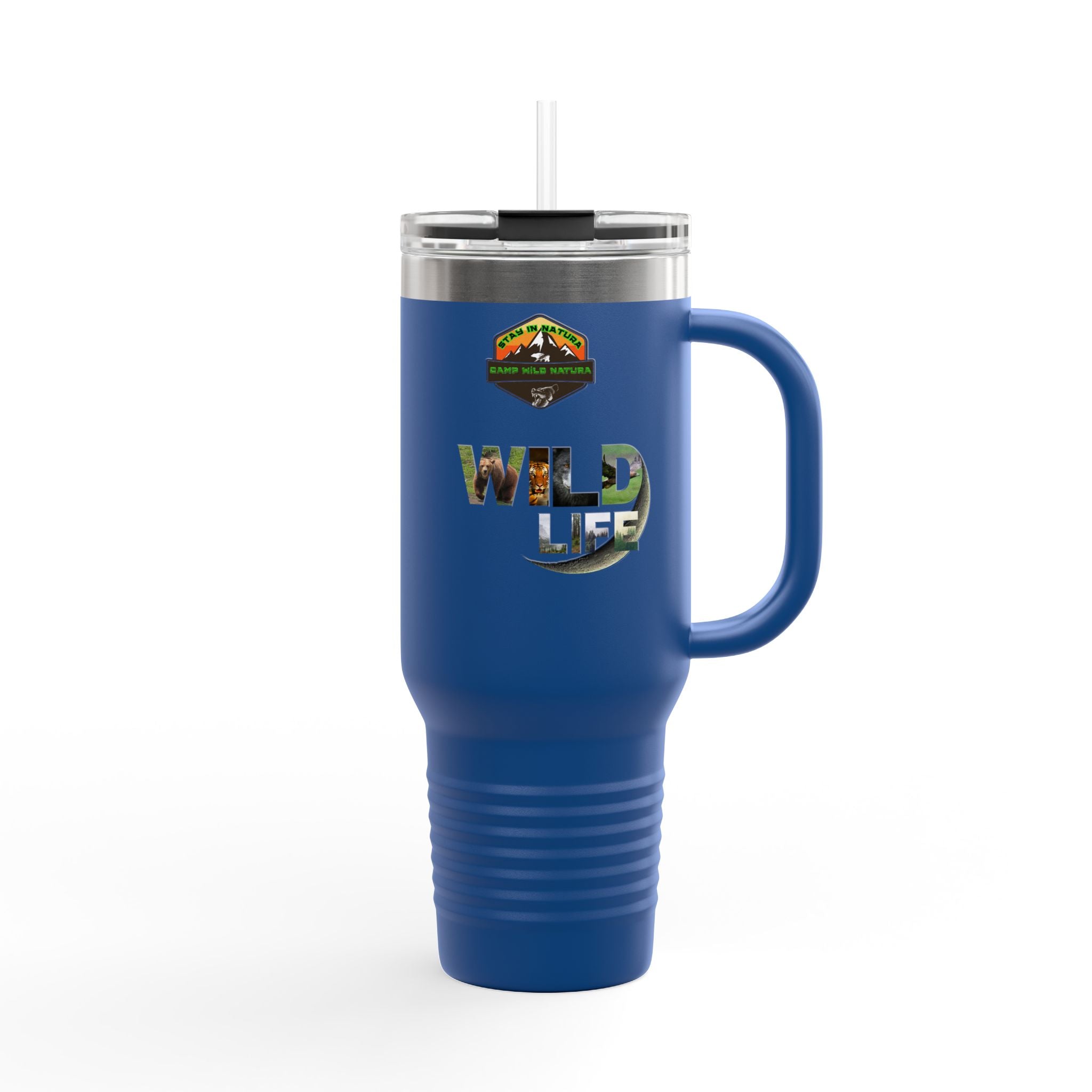 Insulated Travel Mug with Wildlife Theme, Perfect for Adventures, Camping, Road Trips, Personalized Travel Cup, Eco-Friendly Gift