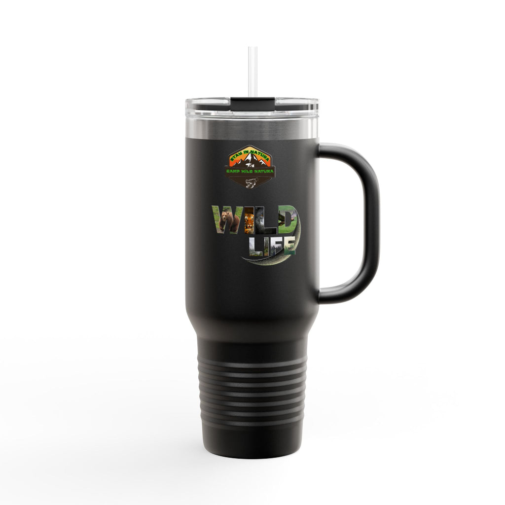 Insulated Travel Mug with Wildlife Theme, Perfect for Adventures, Camping, Road Trips, Personalized Travel Cup, Eco-Friendly Gift