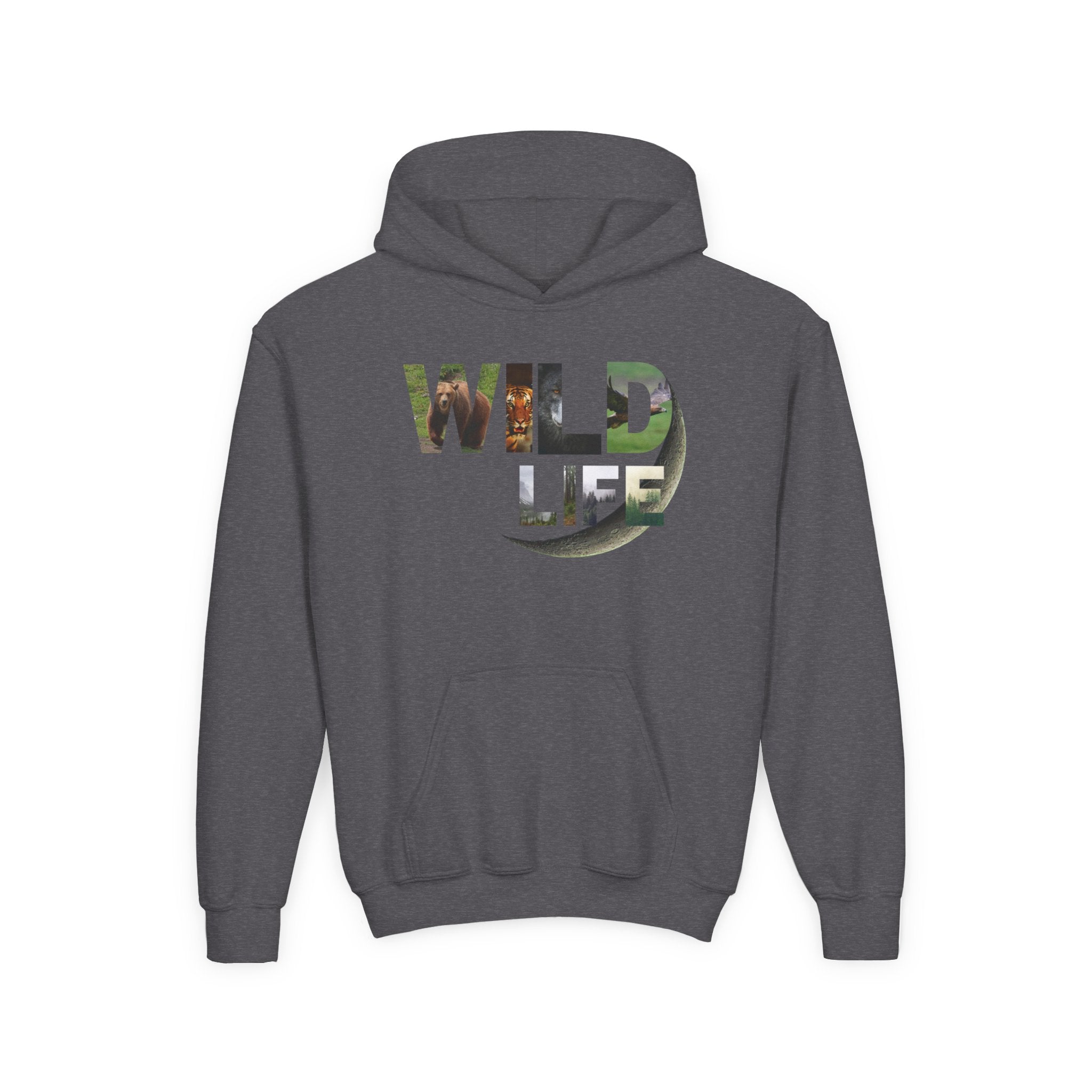 Youth Wildlife Hoodie - Perfect for Nature Lovers, Gifts for Kids, Outdoor Adventures, Everyday Wear, Eco-Friendly Apparel