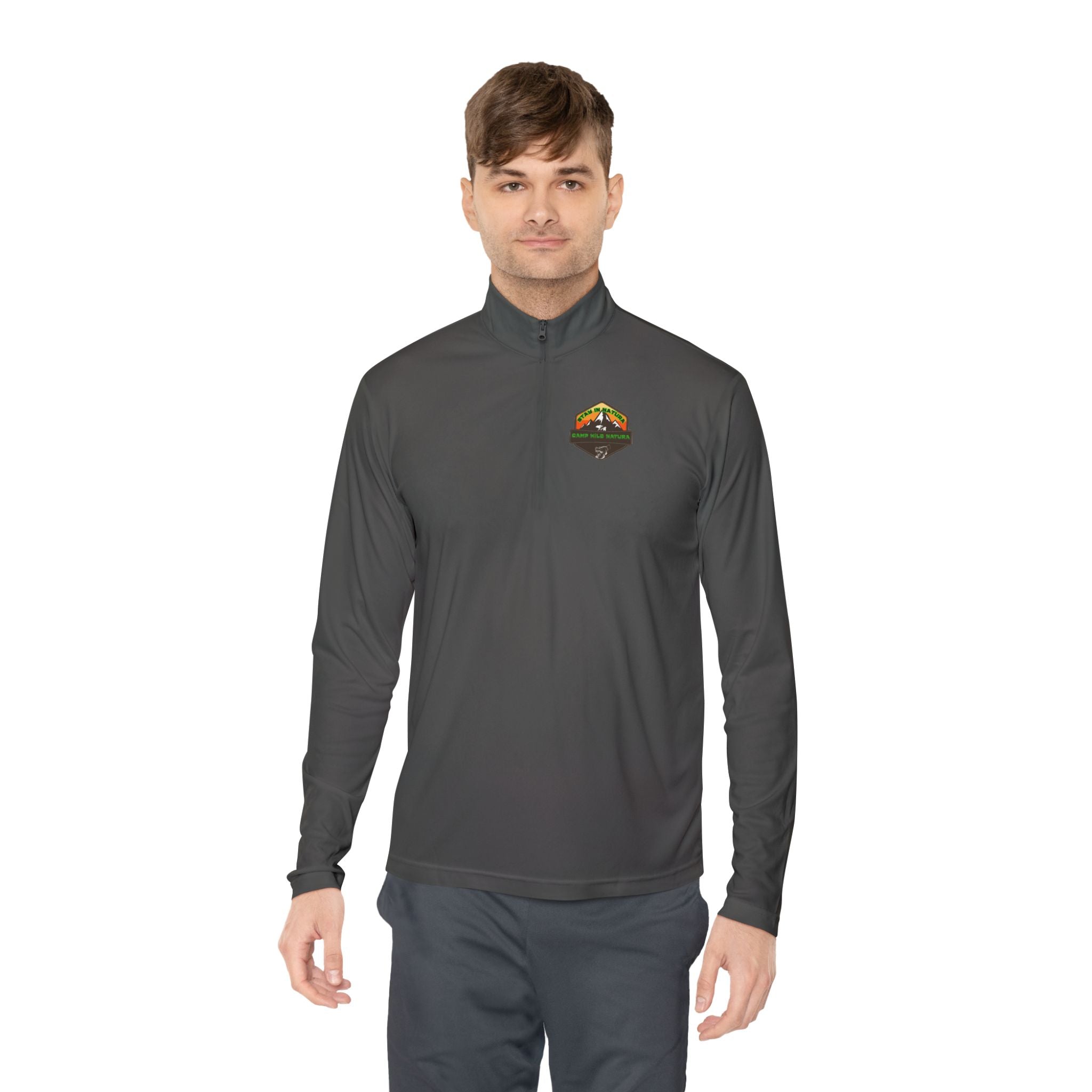 Outdoor Adventure Unisex Quarter-Zip Pullover, Casual Wear, Gifts for Nature Lovers, Hiking Apparel, Travel Outfit, Wildlife Enthusiast