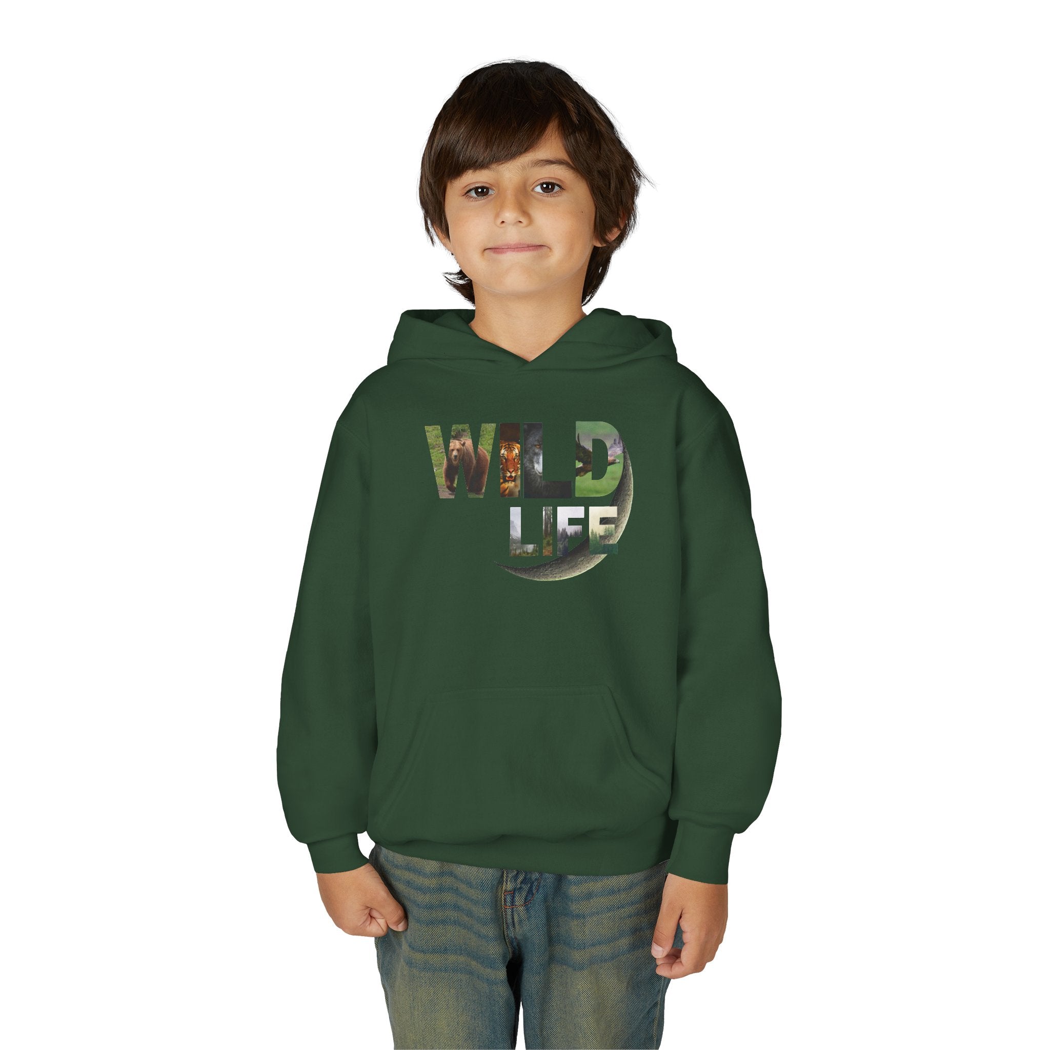 Youth Wildlife Hoodie - Perfect for Nature Lovers, Gifts for Kids, Outdoor Adventures, Everyday Wear, Eco-Friendly Apparel