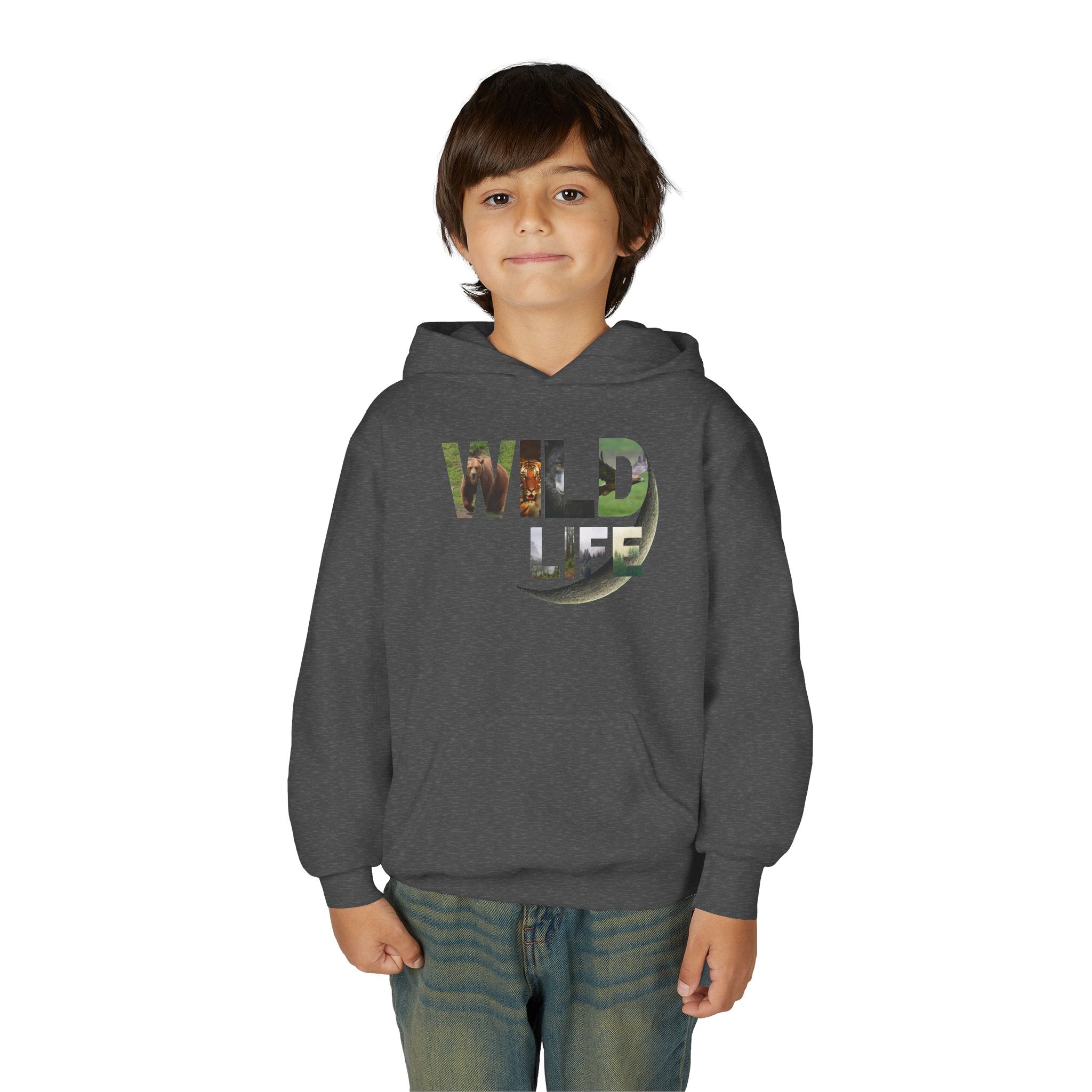 Youth Wildlife Hoodie - Perfect for Nature Lovers, Gifts for Kids, Outdoor Adventures, Everyday Wear, Eco-Friendly Apparel