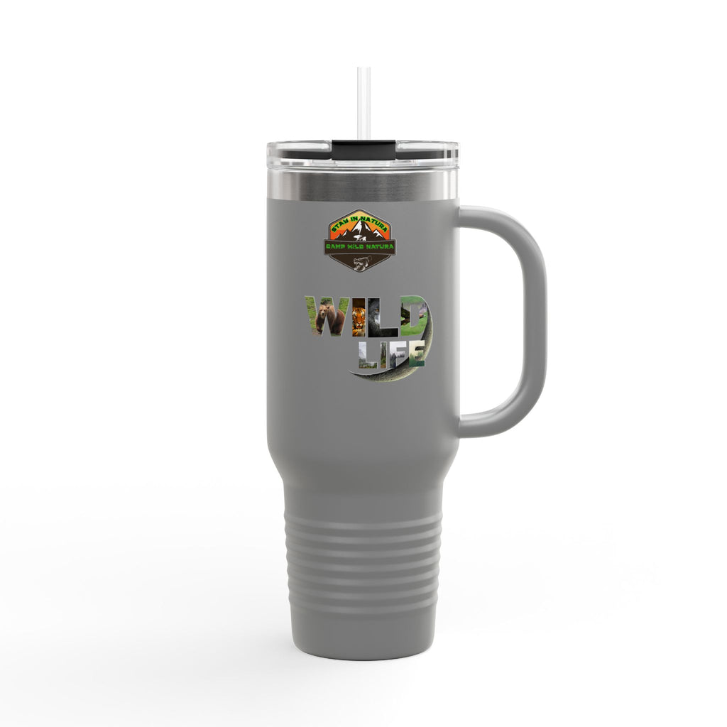 Insulated Travel Mug with Wildlife Theme, Perfect for Adventures, Camping, Road Trips, Personalized Travel Cup, Eco-Friendly Gift
