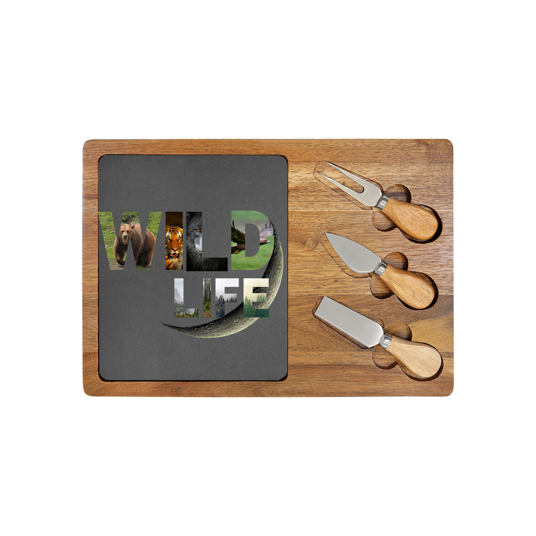 Wildlife Engraved Charcuterie Board - Perfect for Entertaining, Gifts, Weddings, Housewarming, Nature Lovers