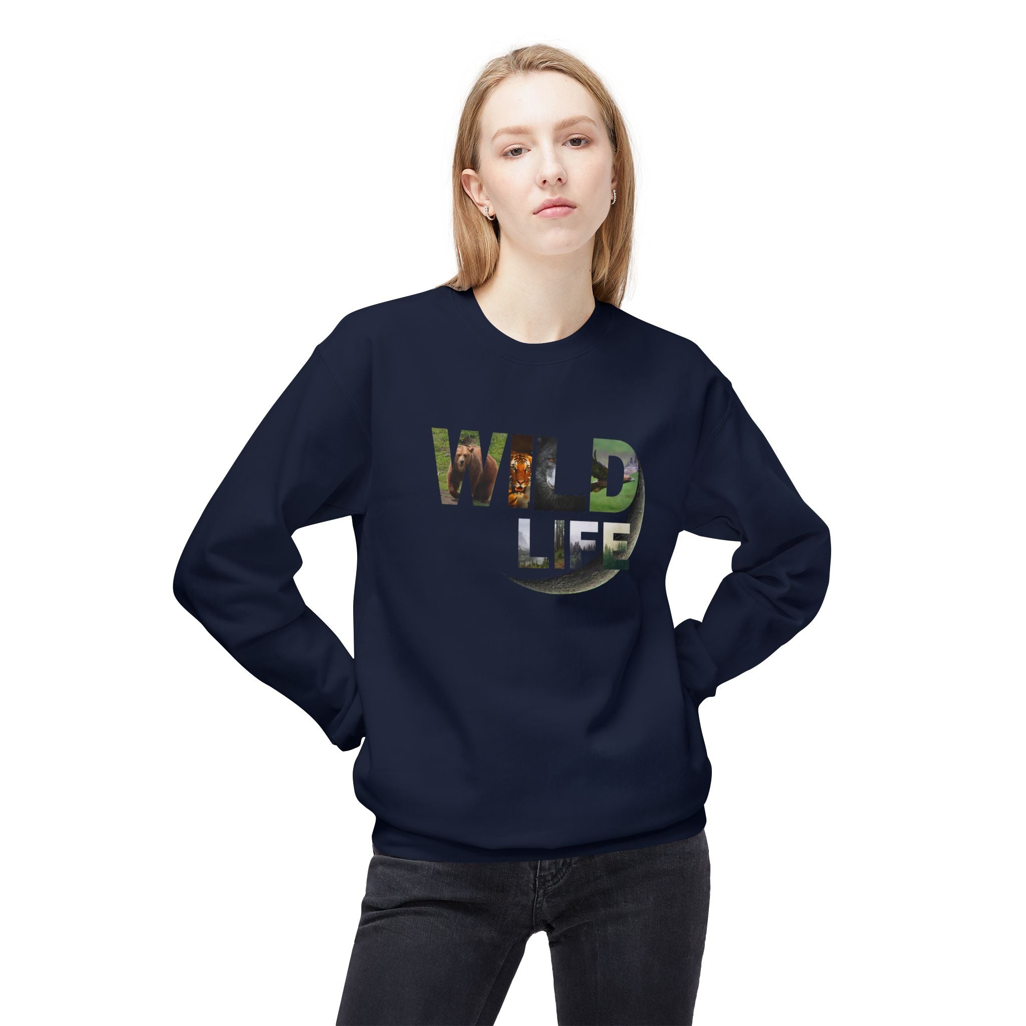 Wild Life Sweatshirt, Nature Lover Gift, Adventure Apparel, Wildlife Conservation, Cozy Crewneck for Outdoor Enthusiasts