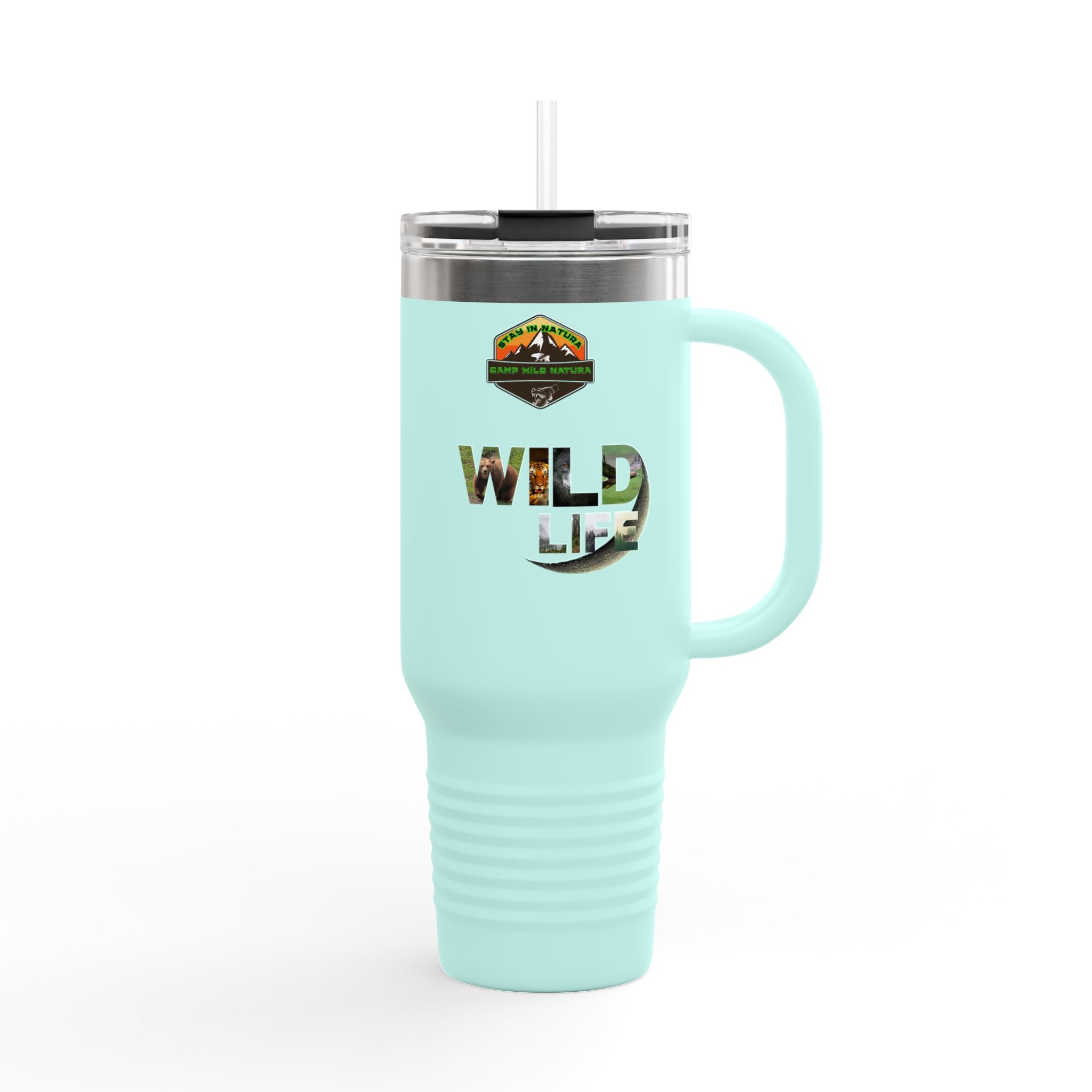 Insulated Travel Mug with Wildlife Theme, Perfect for Adventures, Camping, Road Trips, Personalized Travel Cup, Eco-Friendly Gift