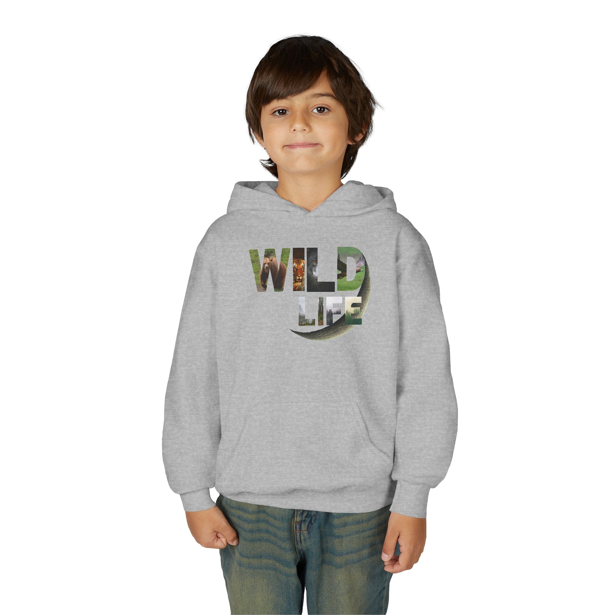 Youth Wildlife Hoodie - Perfect for Nature Lovers, Gifts for Kids, Outdoor Adventures, Everyday Wear, Eco-Friendly Apparel