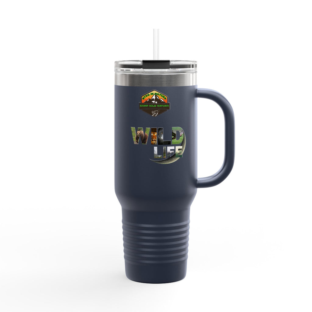 Insulated Travel Mug with Wildlife Theme, Perfect for Adventures, Camping, Road Trips, Personalized Travel Cup, Eco-Friendly Gift