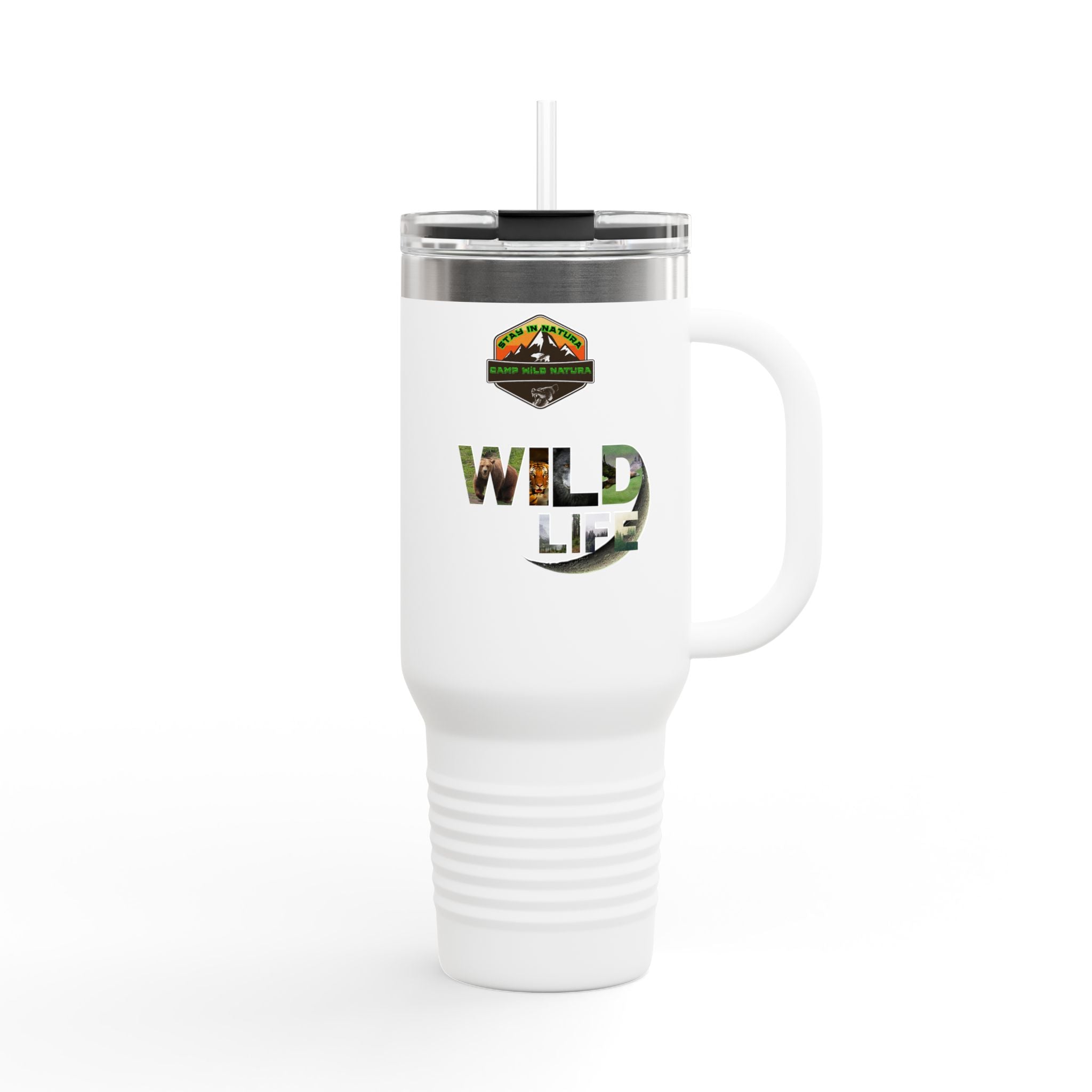 Insulated Travel Mug with Wildlife Theme, Perfect for Adventures, Camping, Road Trips, Personalized Travel Cup, Eco-Friendly Gift
