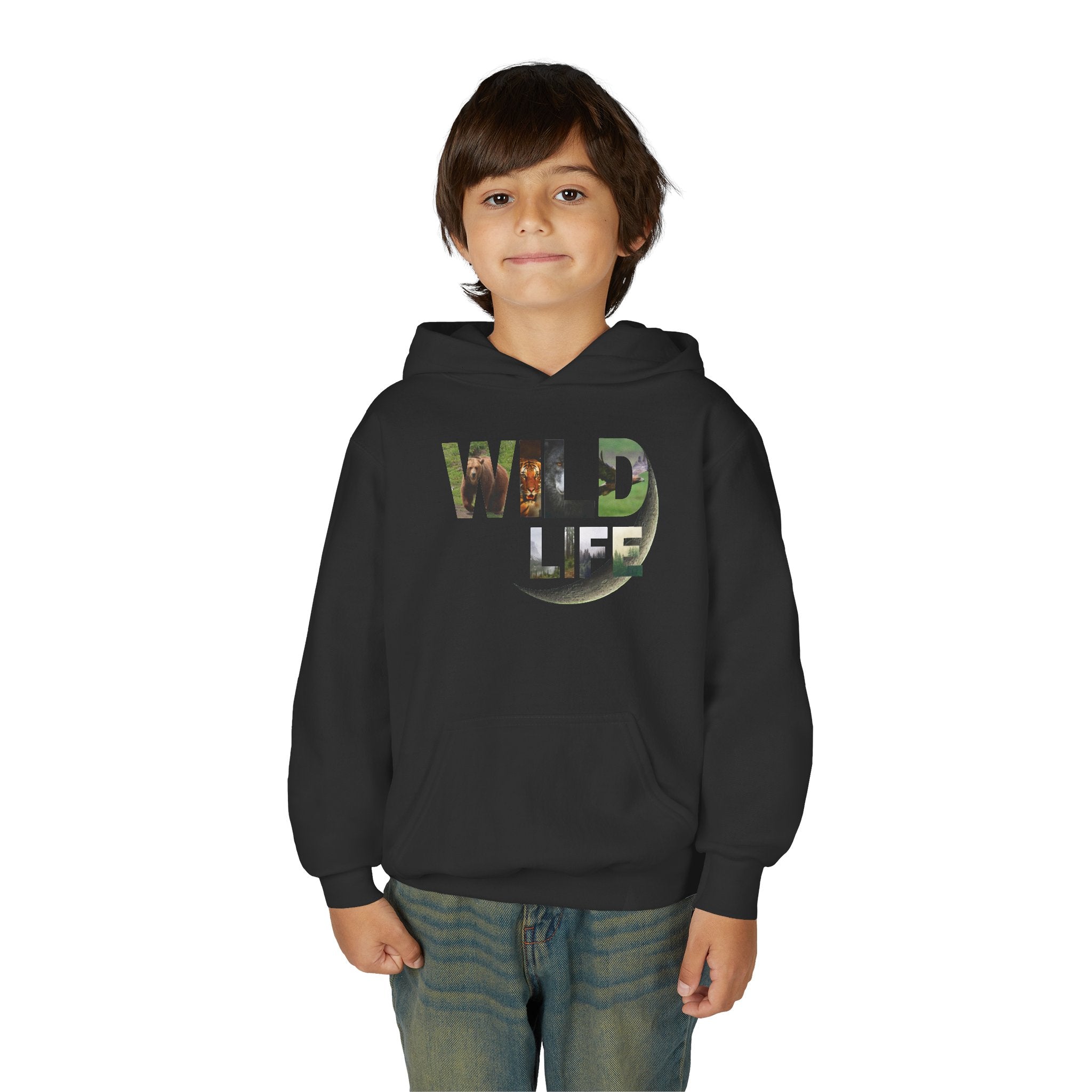 Youth Wildlife Hoodie - Perfect for Nature Lovers, Gifts for Kids, Outdoor Adventures, Everyday Wear, Eco-Friendly Apparel