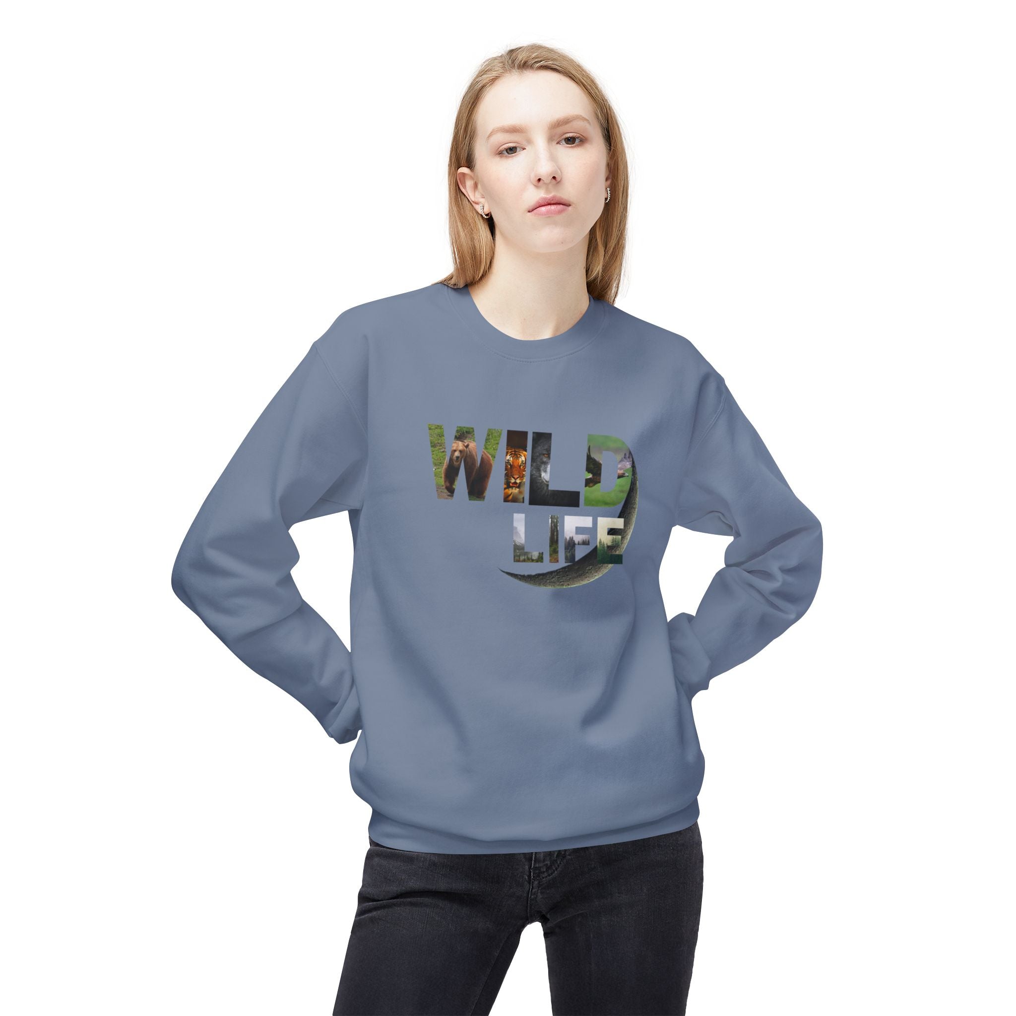 Wild Life Sweatshirt, Nature Lover Gift, Adventure Apparel, Wildlife Conservation, Cozy Crewneck for Outdoor Enthusiasts
